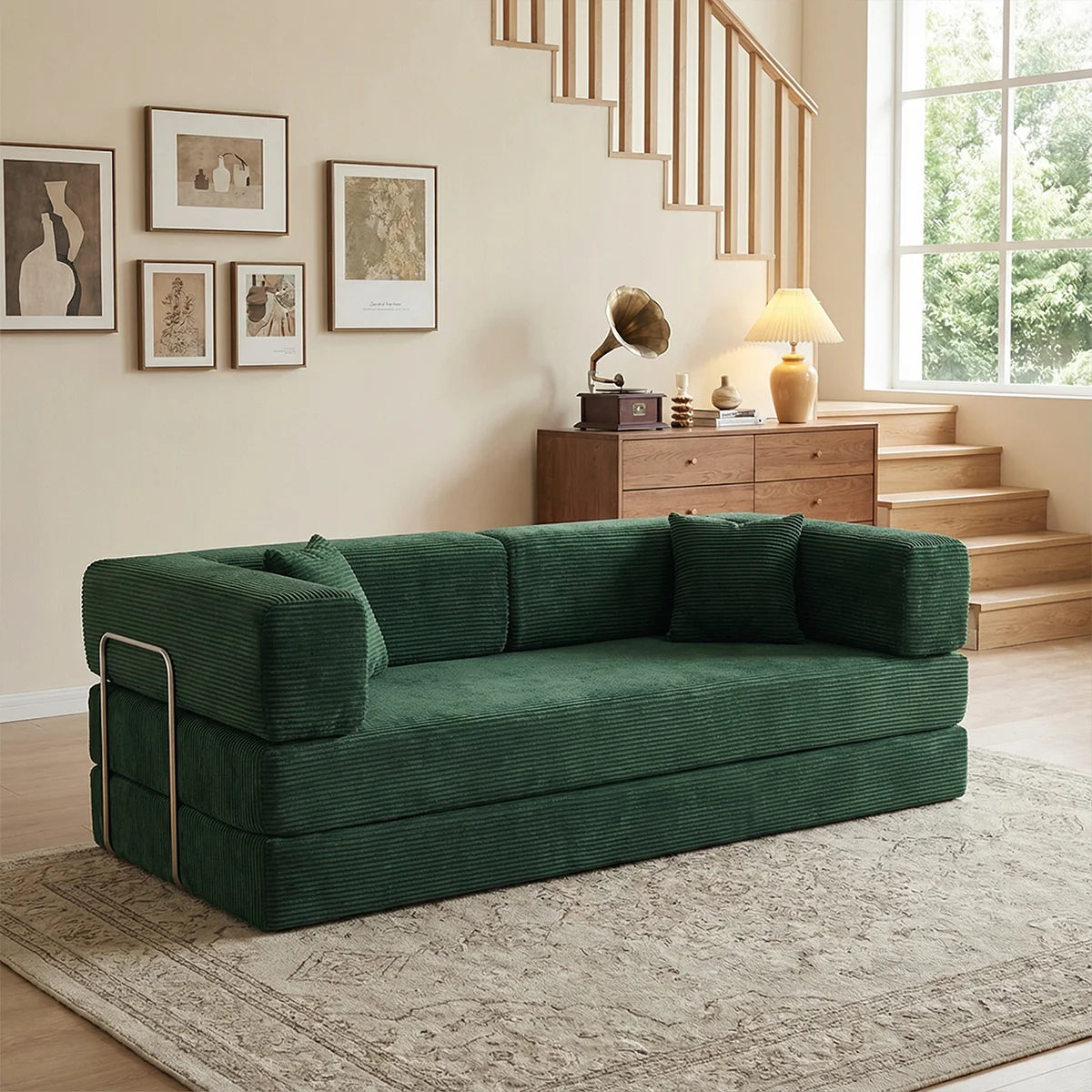 YQzyphyna Futon Sofa Bed Four In One Convertible Couch