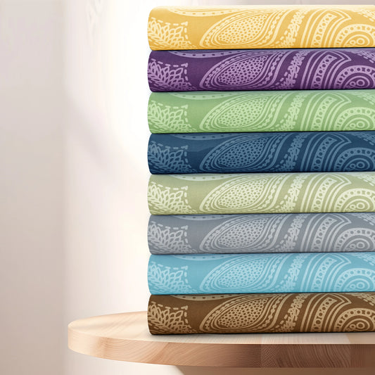 Lux Decor Paisley Microfiber Sheet Set Wrinkle Free