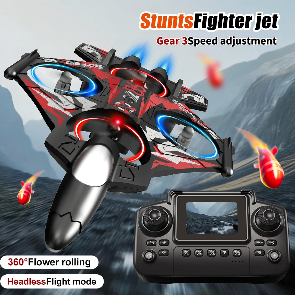 ZNLYRION Fighter RC Drone With Screen Remote And 480P Camera