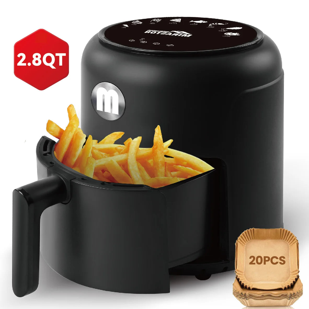 MIRASTON Digital Air Fryer with Nonstick Dishwasher Safe Basket