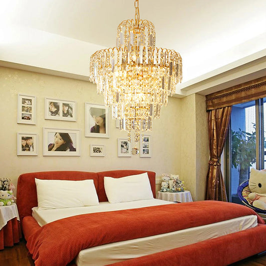 Elegant Modern Ceiling Chandelier Pendant Lighting With K9 Crystal