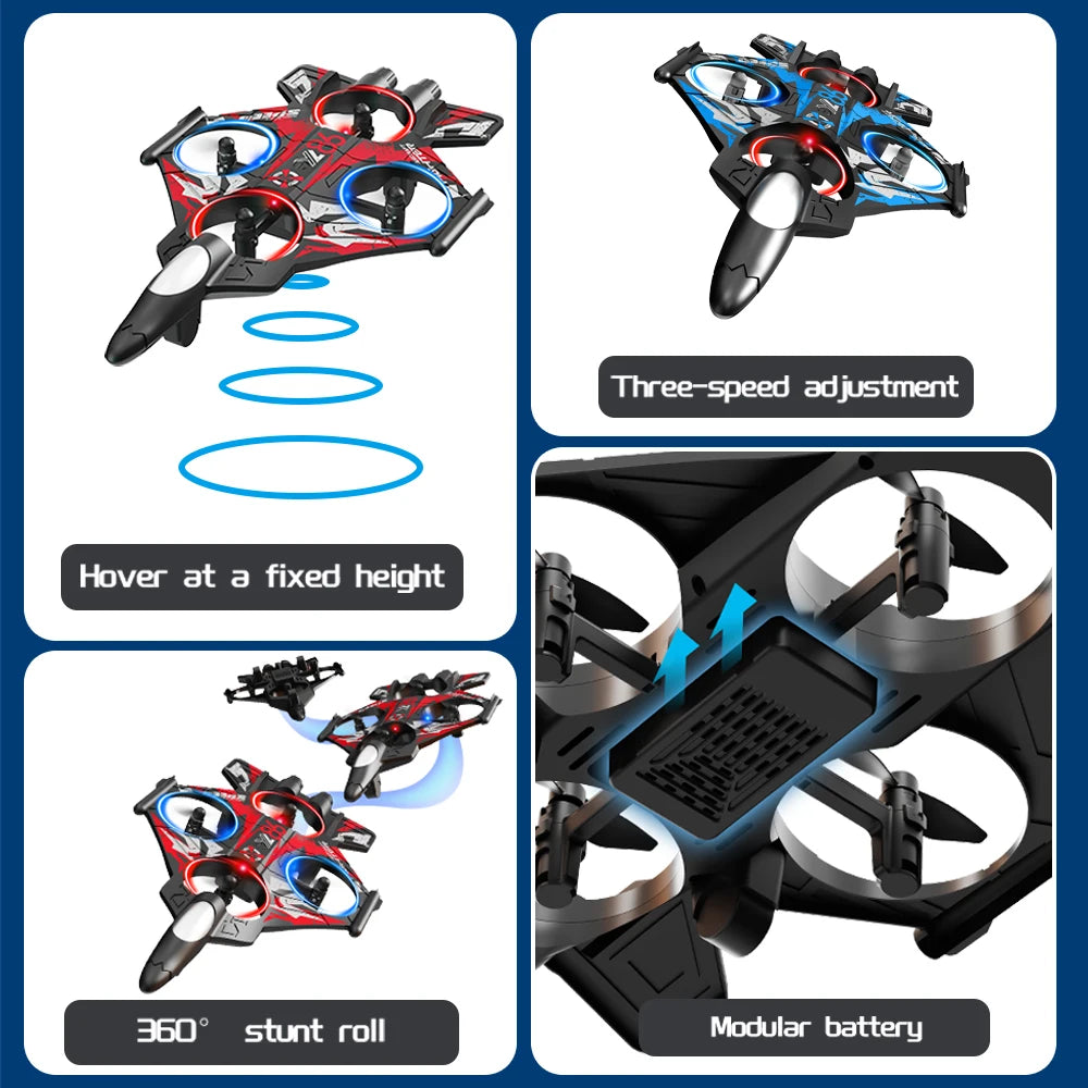 ZNLYRION Fighter RC Drone With Screen Remote And 480P Camera
