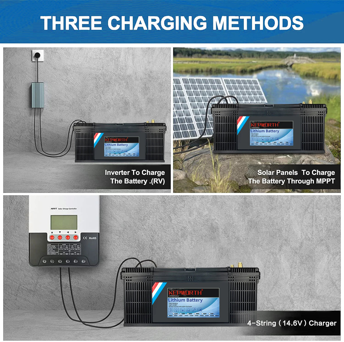 KEPWORTH Lithium Iron Phosphate Battery With Built In BMS