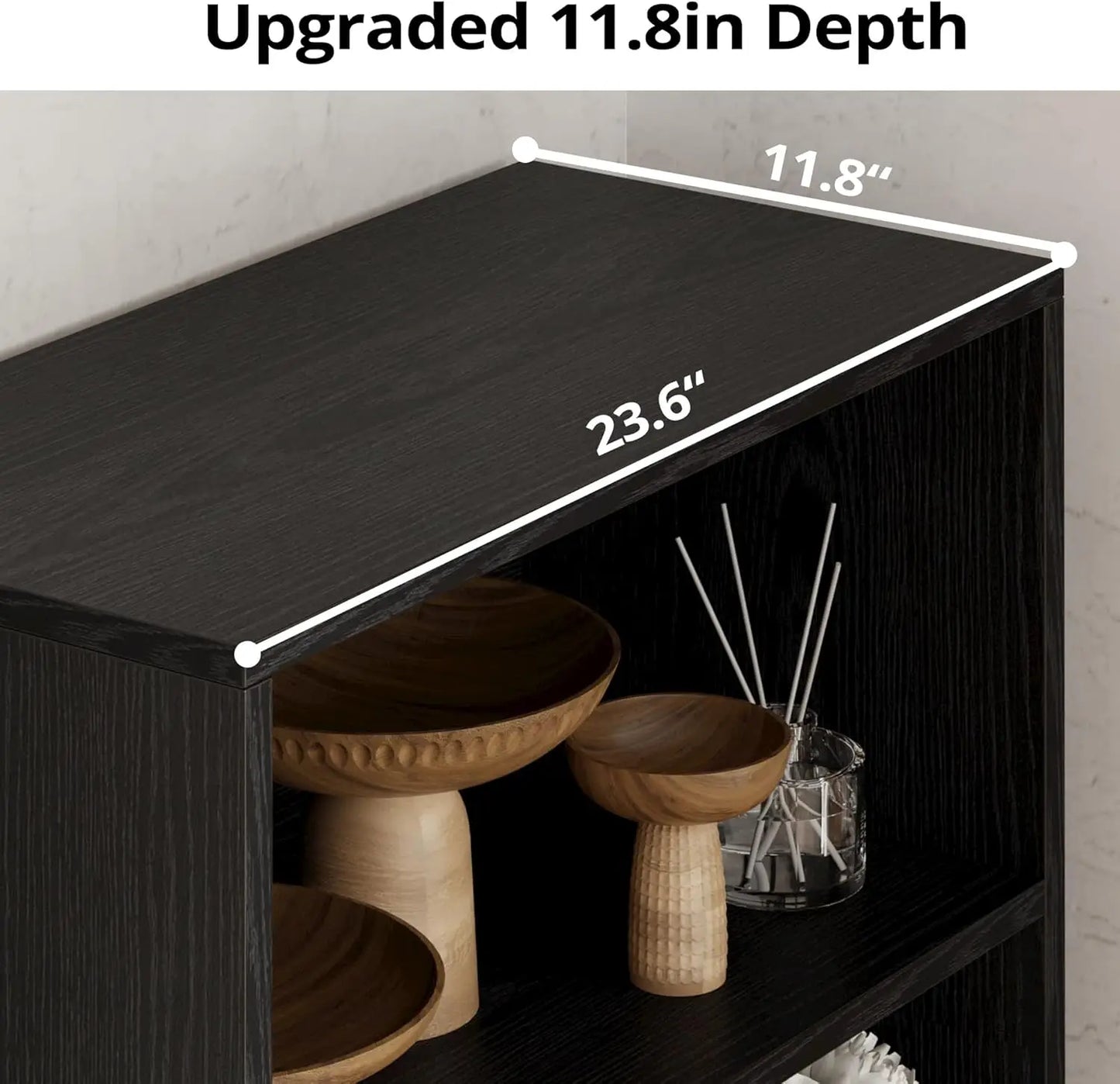 Ironck Industrial Bookcases With Doors Five Shelf Floor Standing