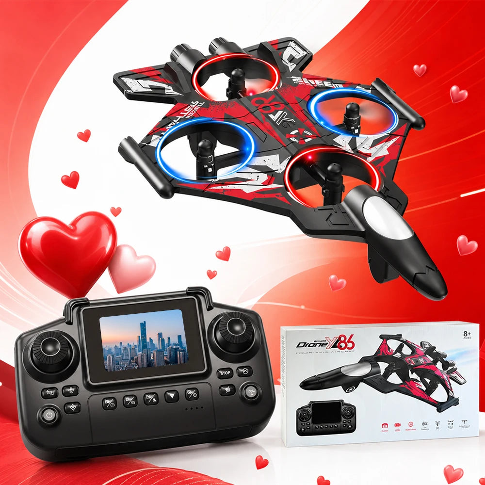 ZNLYRION Fighter RC Drone With Screen Remote And 480P Camera