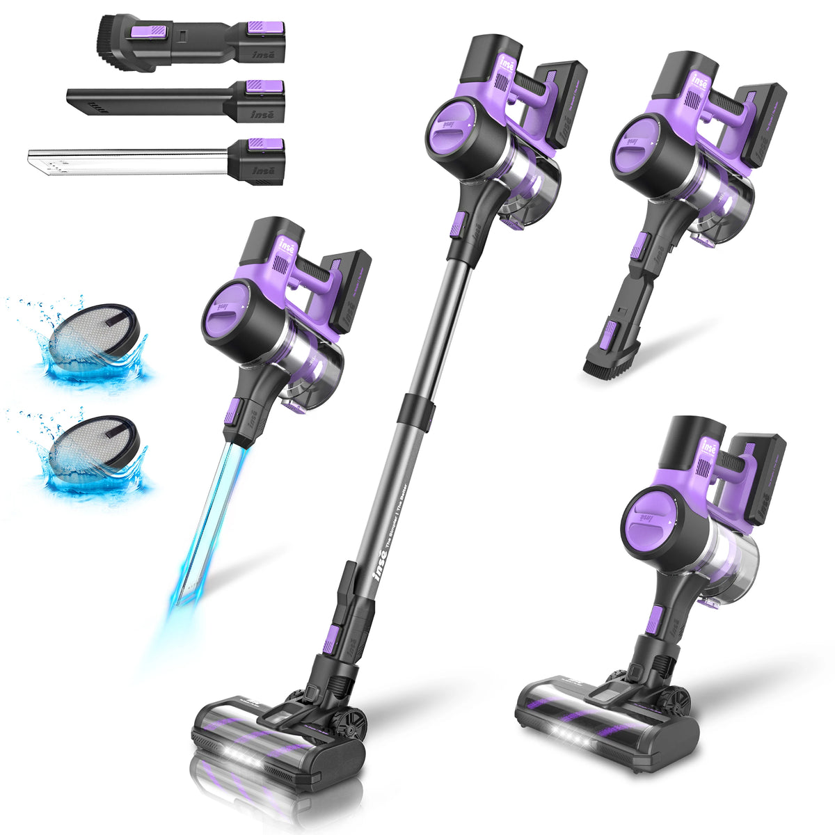 INSE S10 Cordless Stick Vacuum Cleaner With Powerful Suction