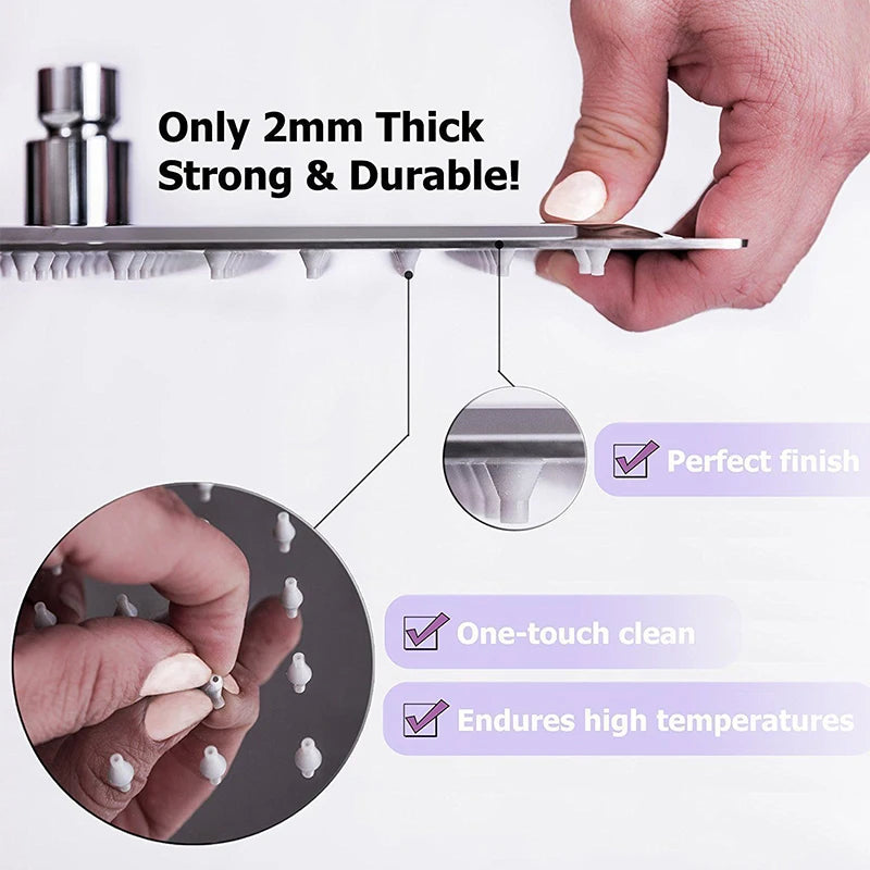 Shower Head Ultra Thin Chrome 304 Stainless Steel Rainfall Adjustable