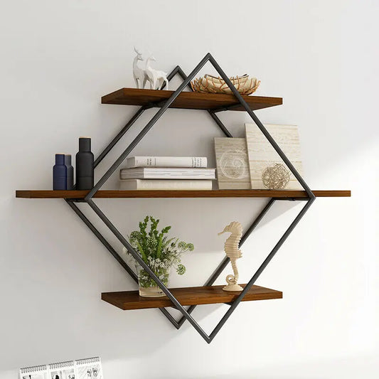 Three Tier Heavy Duty Wood Floating Wall Mounted Shelf