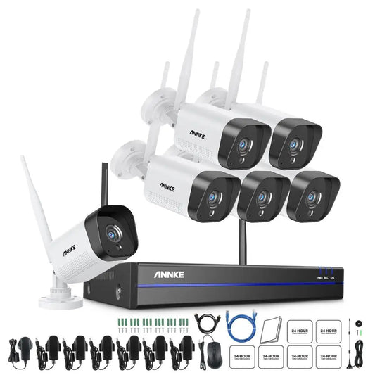 ANNKE WiFi Surveillance System With NVR Cameras And AI Detection