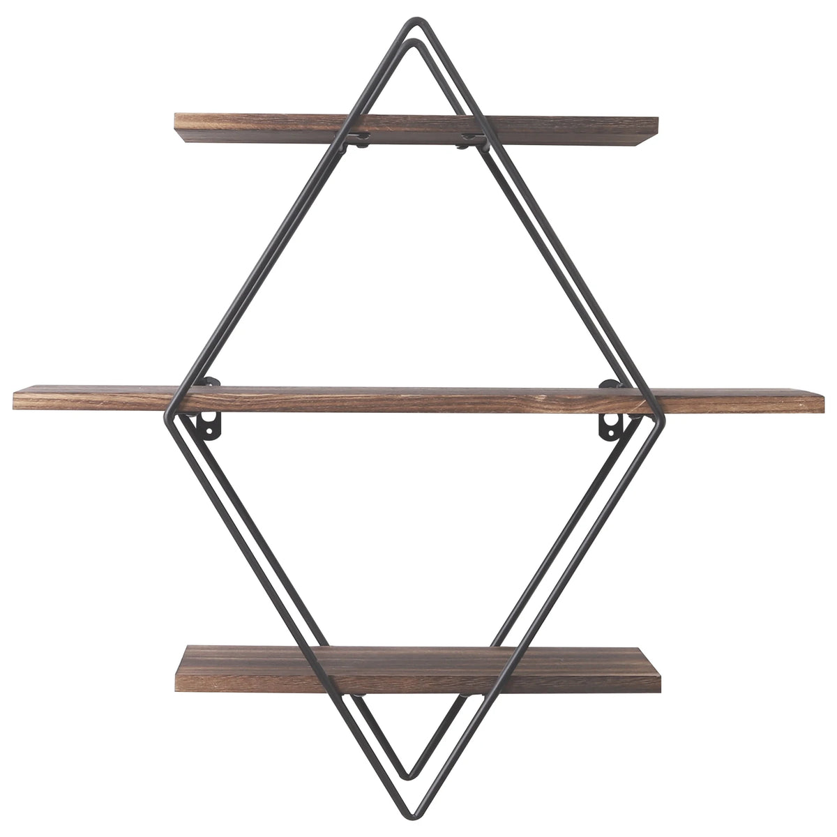 Three Tier Heavy Duty Wood Floating Wall Mounted Shelf