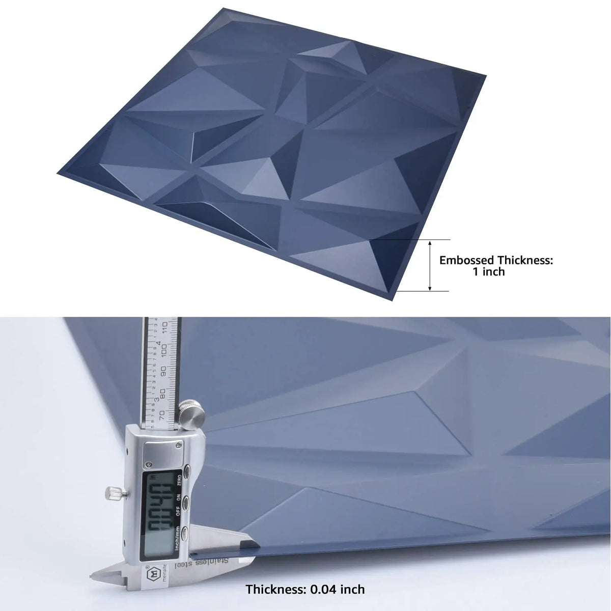 Art3d 3D PVC Wall Panels Diamond Design Pack 12 Tiles