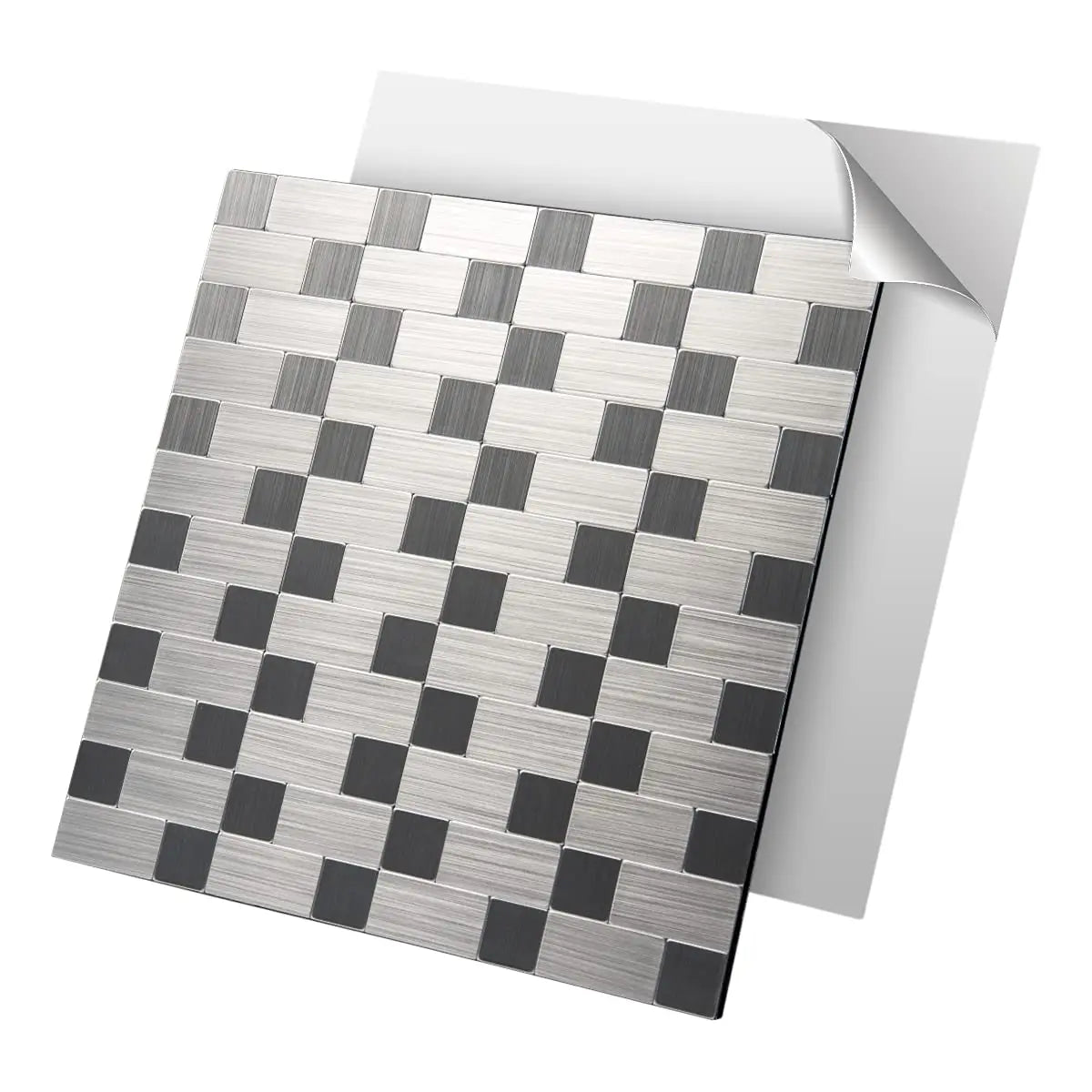 Art3d Peel And Stick Backsplash Tiles Stainless Steel Brushed Mosaic
