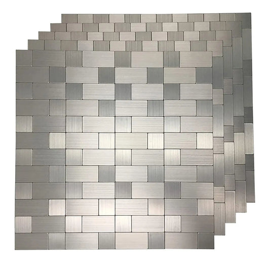 Art3d Peel And Stick Backsplash Tiles Stainless Steel Brushed Mosaic