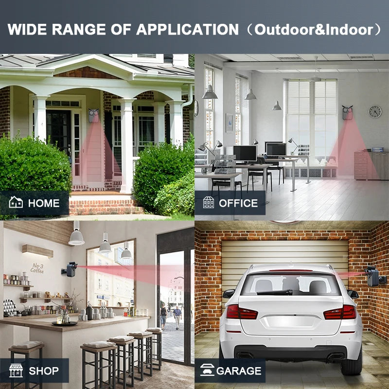 HTZSAFE Wireless Driveway Alarm With Waterproof PIR Motion Detector