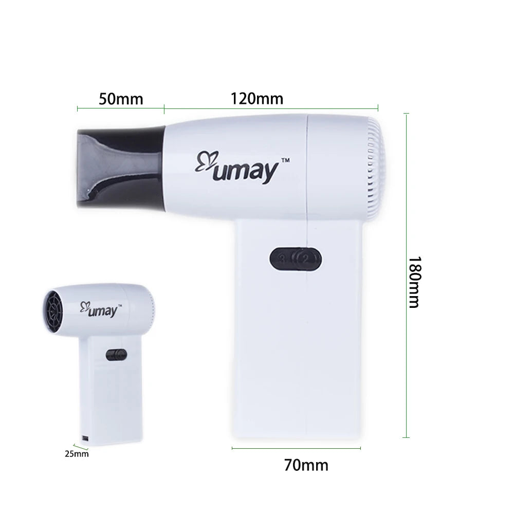 UMAY Infant Cordless Hair Dryer Portable Wireless With USB Output
