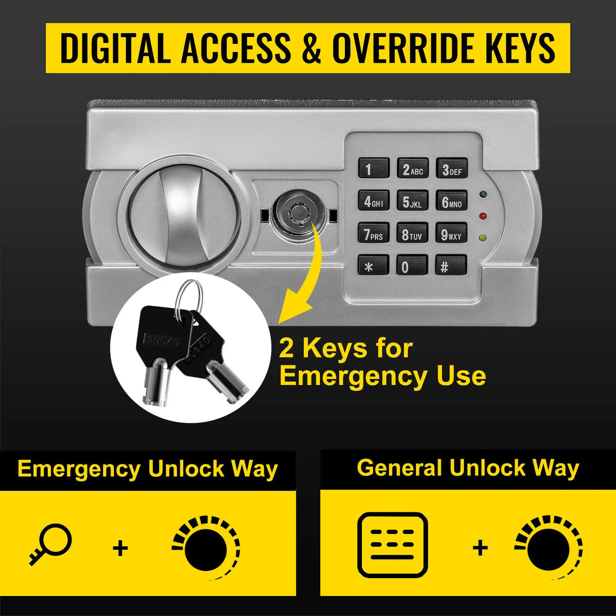 VEVOR Electronic Safe Deposit Box Drop Slot Hidden Piggy Bank