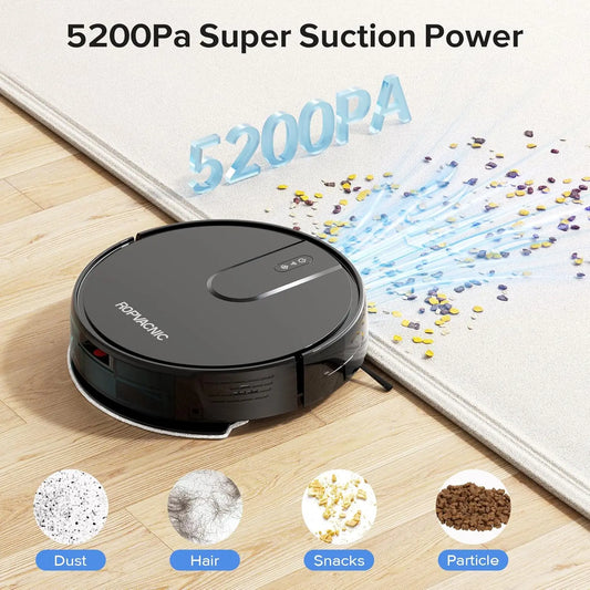 XMSJ Robot Vacuum Cleaner And Mop Combo With 5200Pa Suction