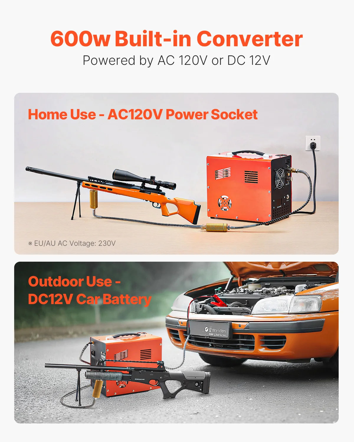 SucceBuy 4500 PSI Portable PCP Air Compressor With Cooling Fan