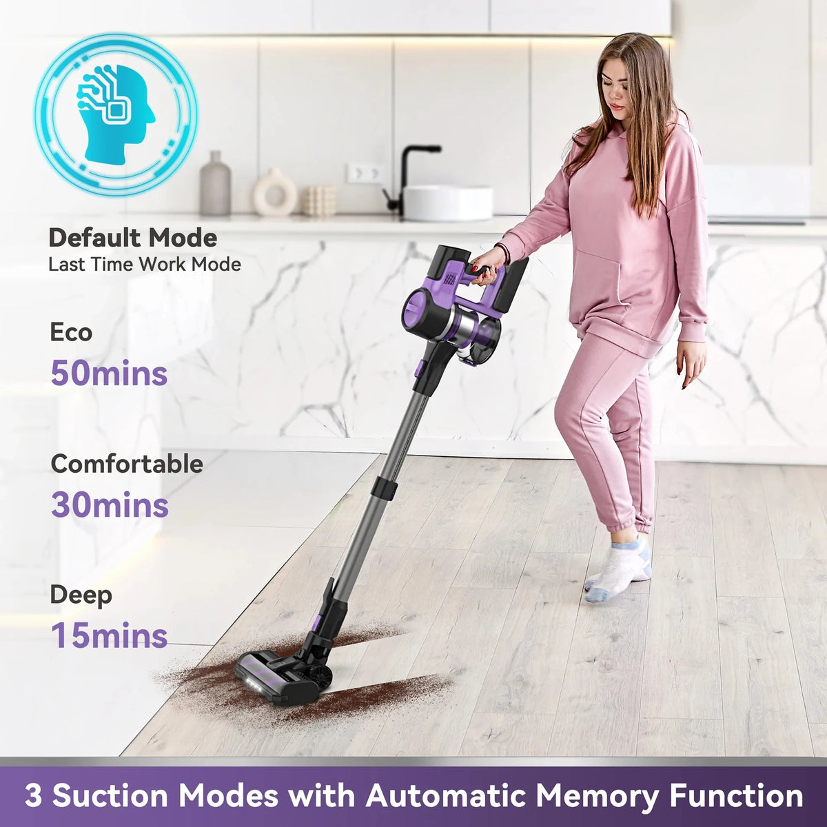 INSE S10 Cordless Stick Vacuum Cleaner With 45KPa Suction