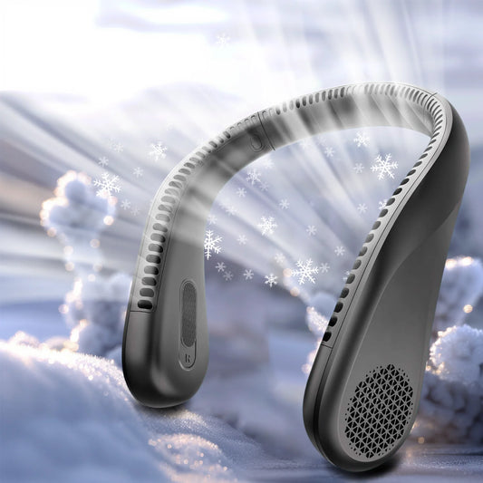 Rechargeable USB Neck Fan With 4 Speeds Bladeless Hands Free