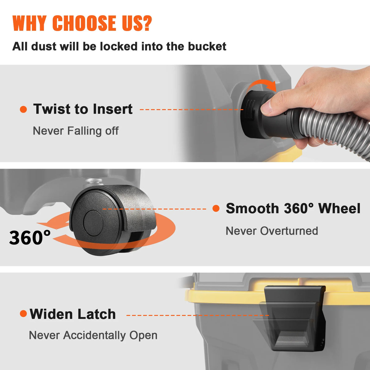 SucceBuy Wet And Dry Vacuum Cleaner With Air Blower For Car