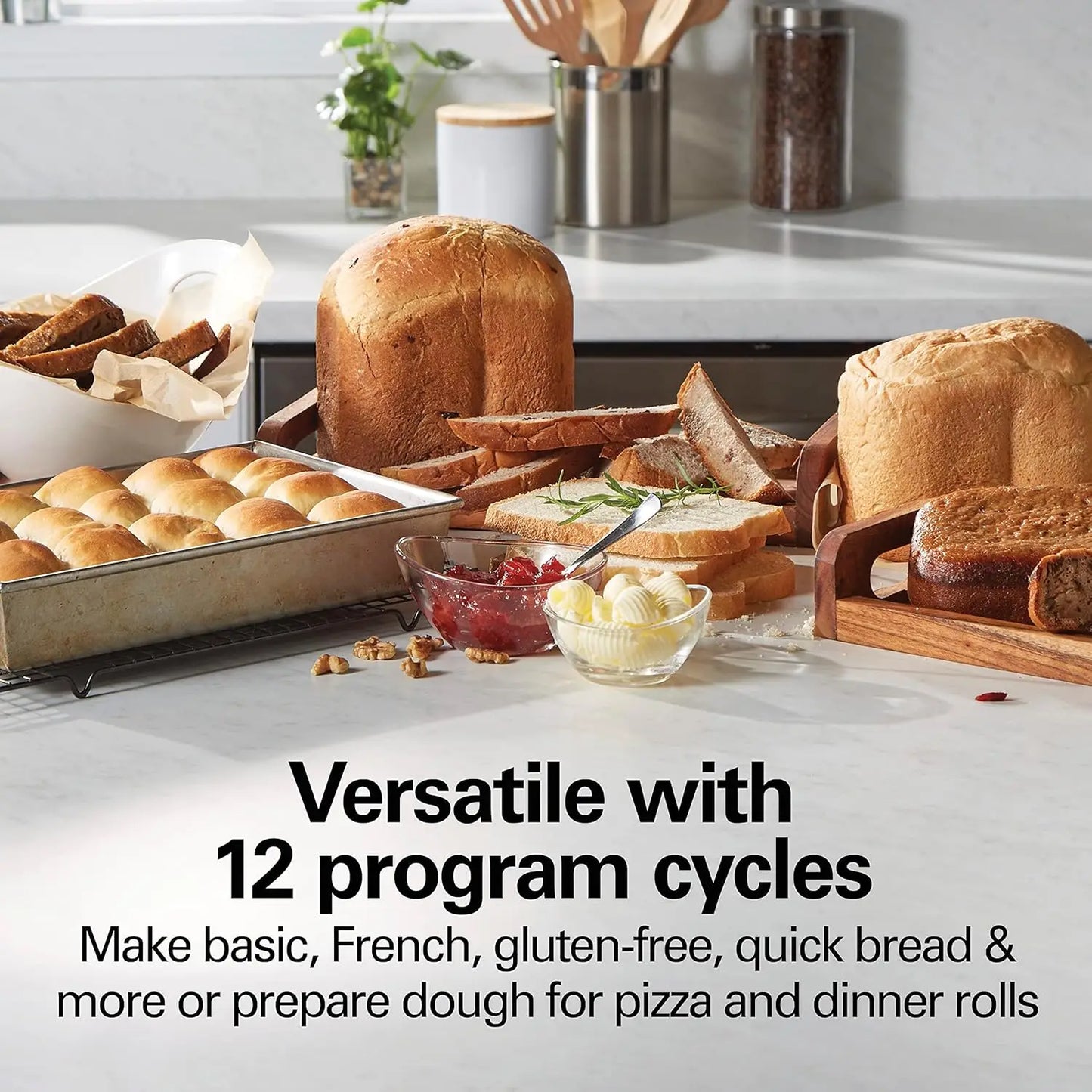 XMSJ Automatic Bread Maker Digital Programmable 12 Settings Gluten Free