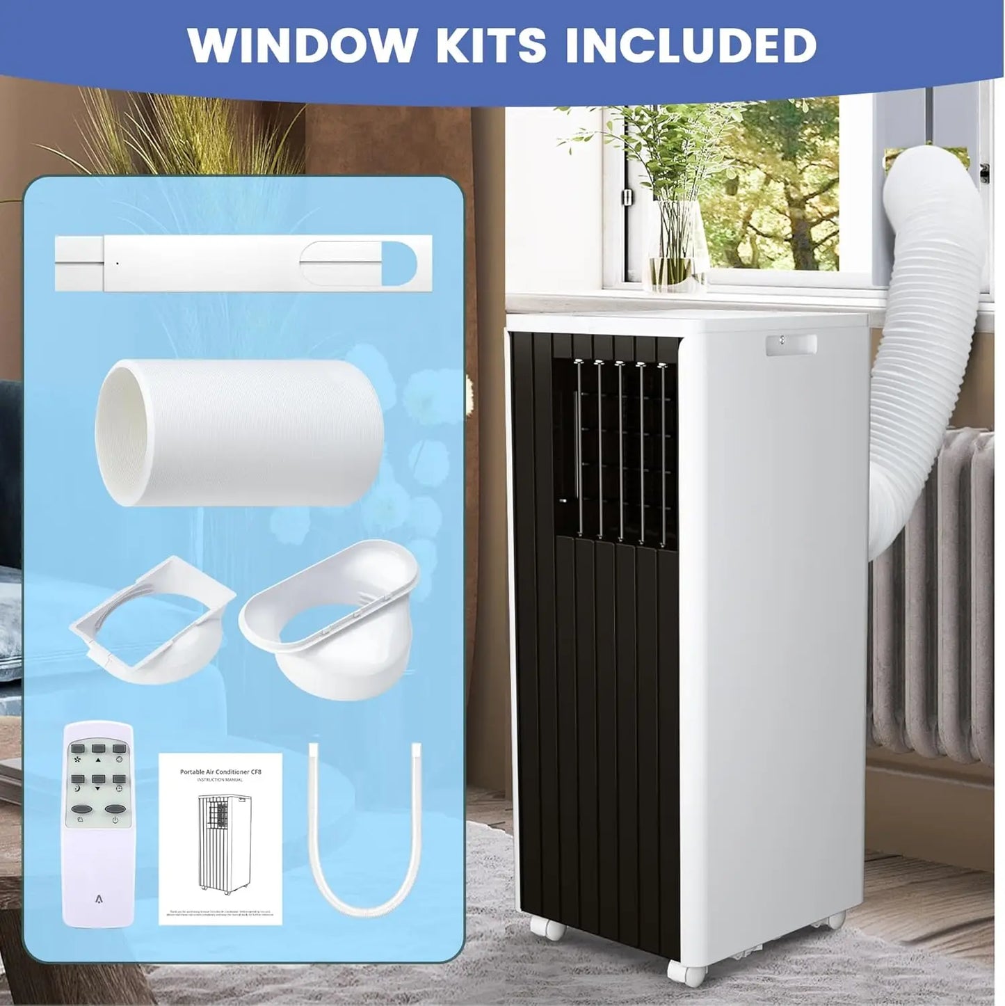 XMSJ Portable 8000 BTU Air Conditioner Quiet Operation