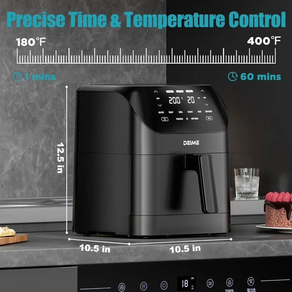 XMSJ Air Fryer 1500W Oilless Healthy Cooker With 8 Presets