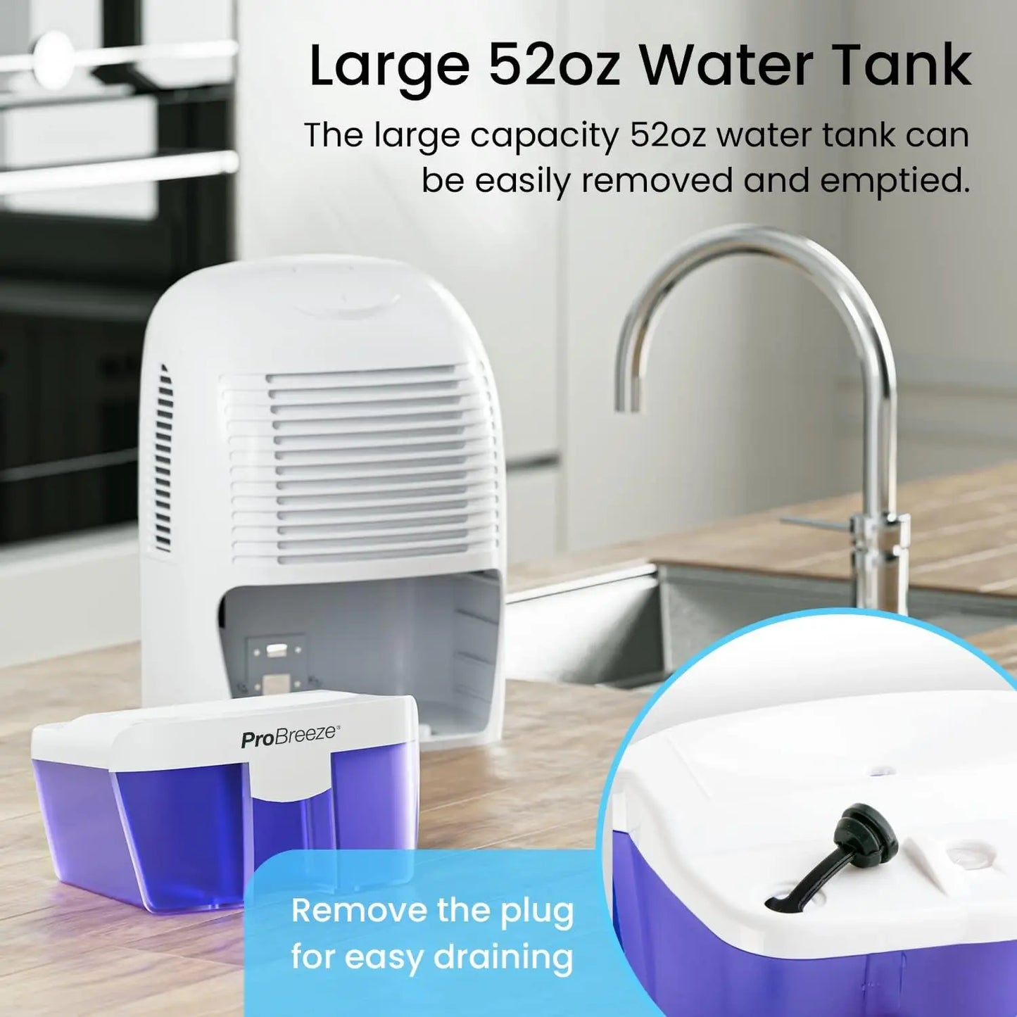 XMSJ Portable Electric Mini Dehumidifier 1.5L Auto Shutoff