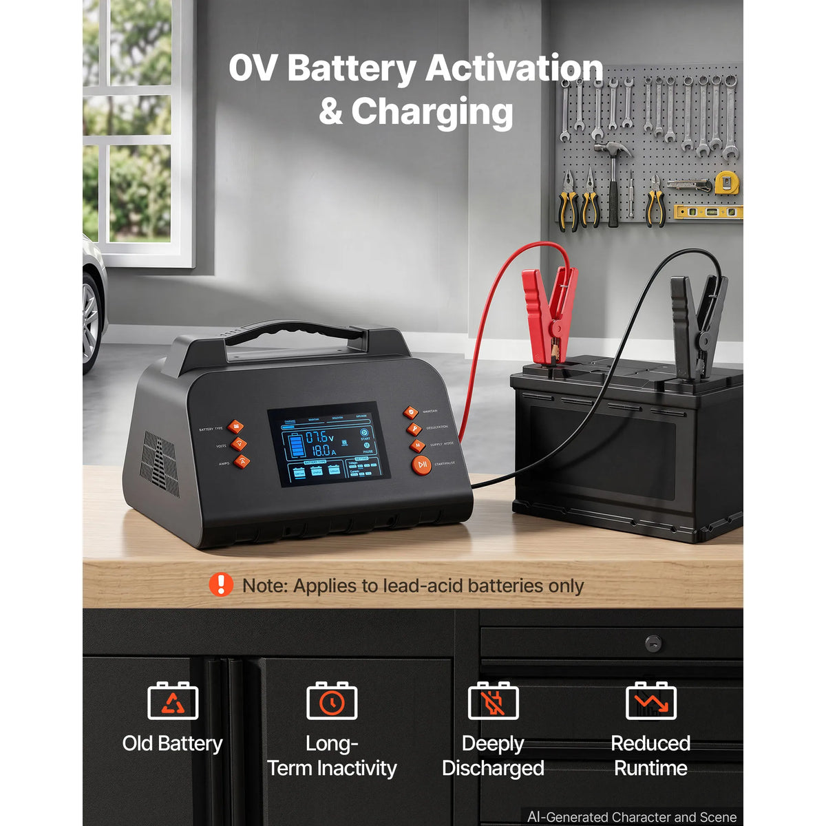 SucceBuy Smart Charger for LiFePO4 and Lead Acid Batteries