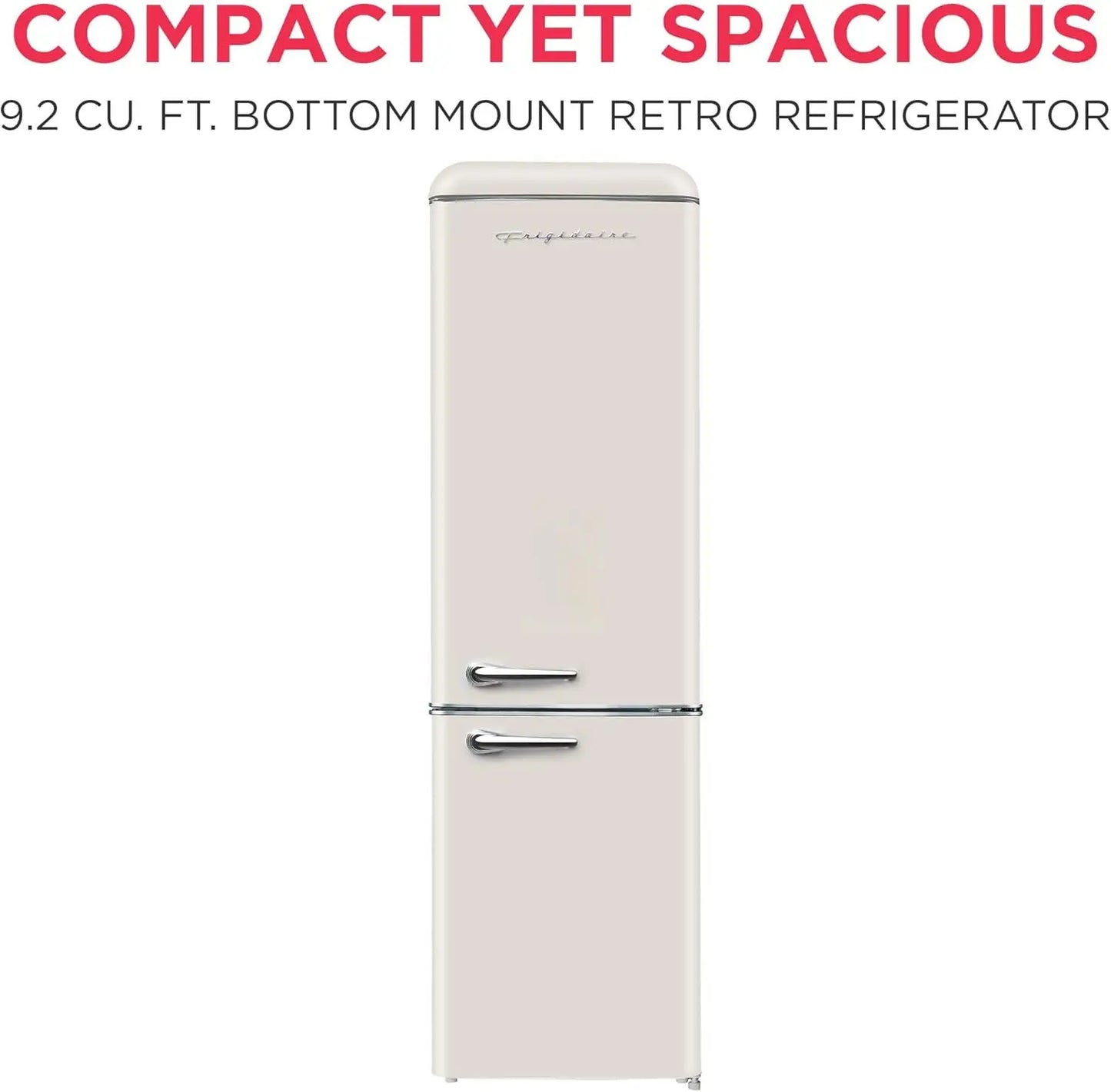XMSJ Retro Style Fridge With Bottom Freezer 9.2 Cu Ft