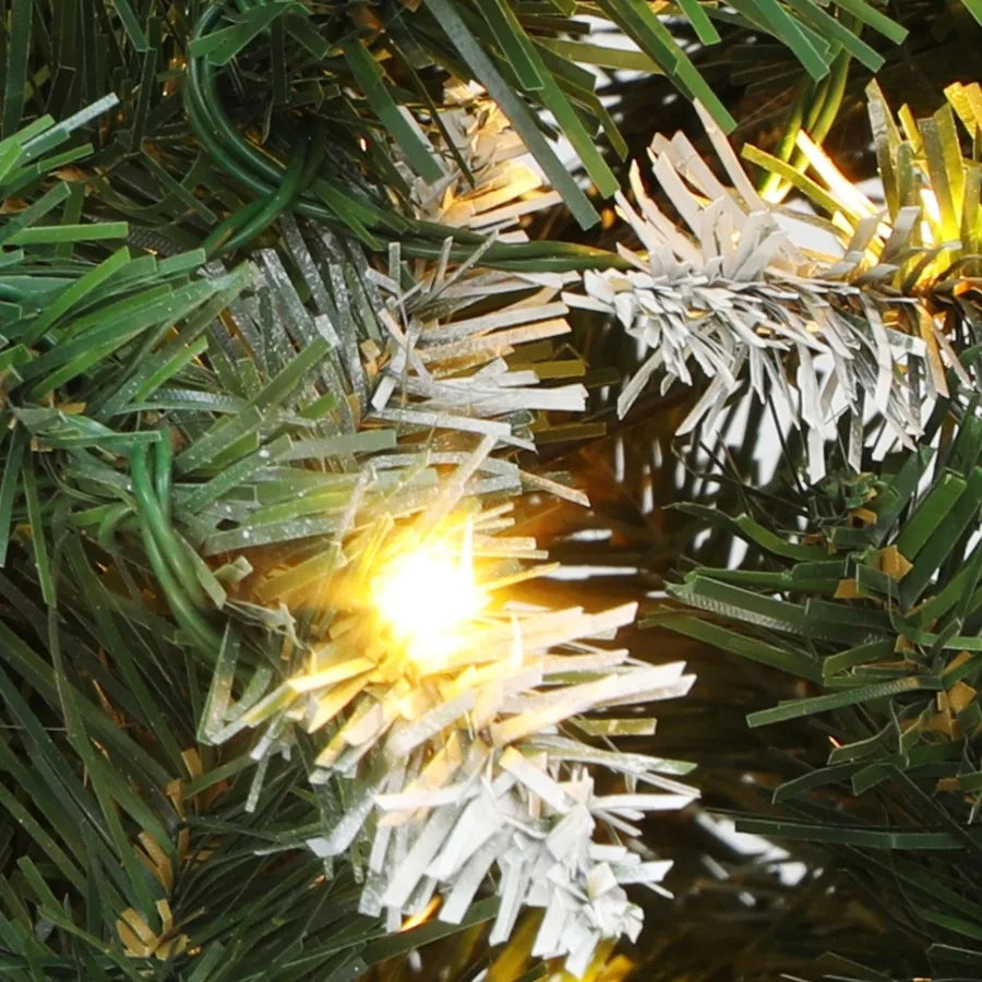 Uforic Prelit Artificial Christmas Tree With Pine Cones And Remote Control