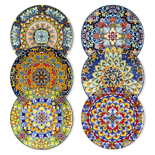 Vancasso Bohemian Style Floral Porcelain Dinner Plate Set