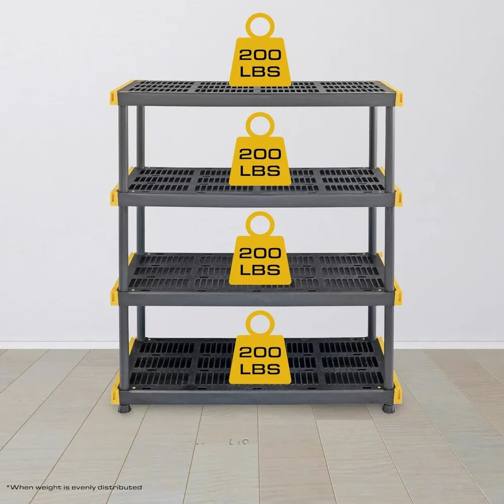 Indoor Outdoor Heavy Duty Plastic Storage Shelving Rack