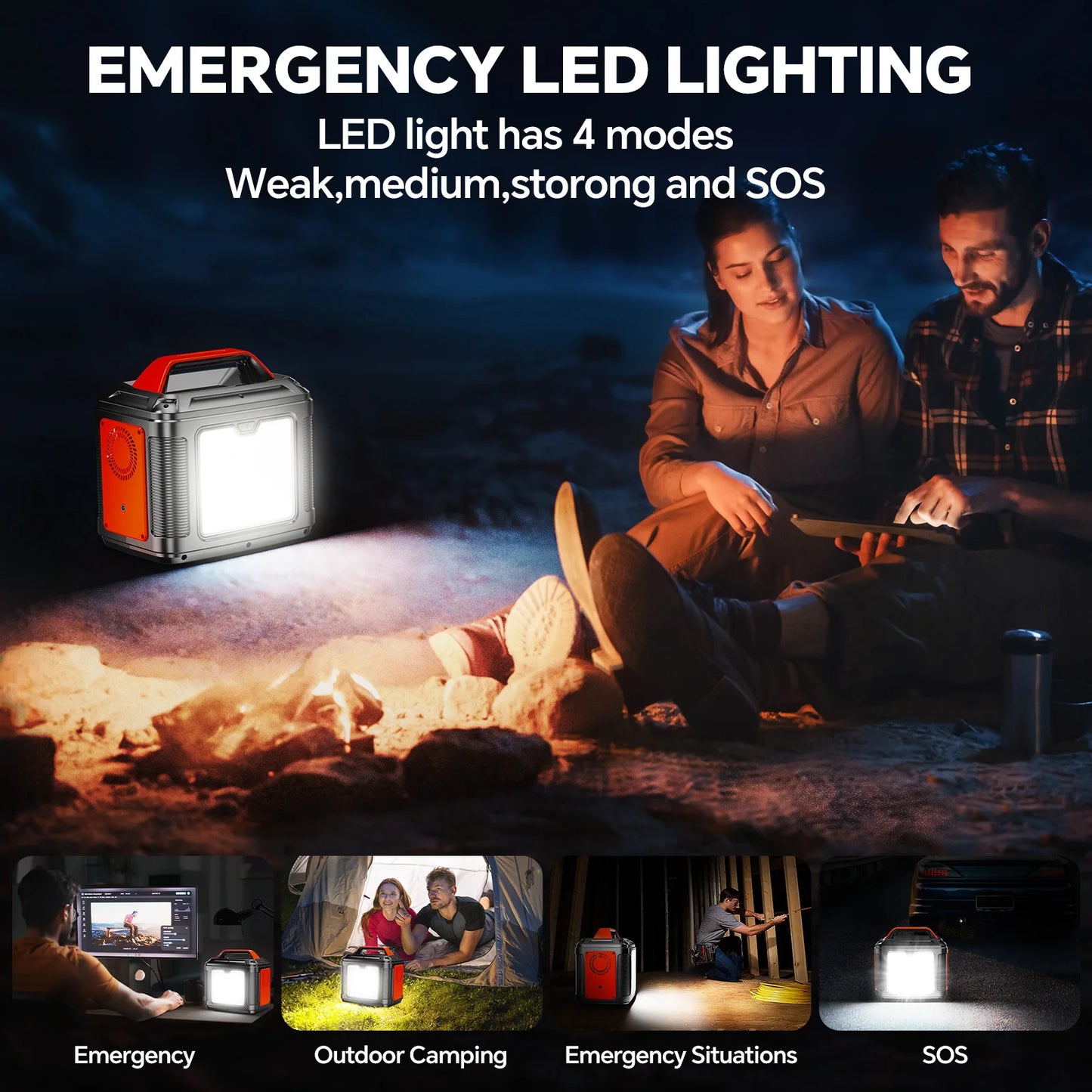 SBAOH 300W Portable Power Station With Solar Panel