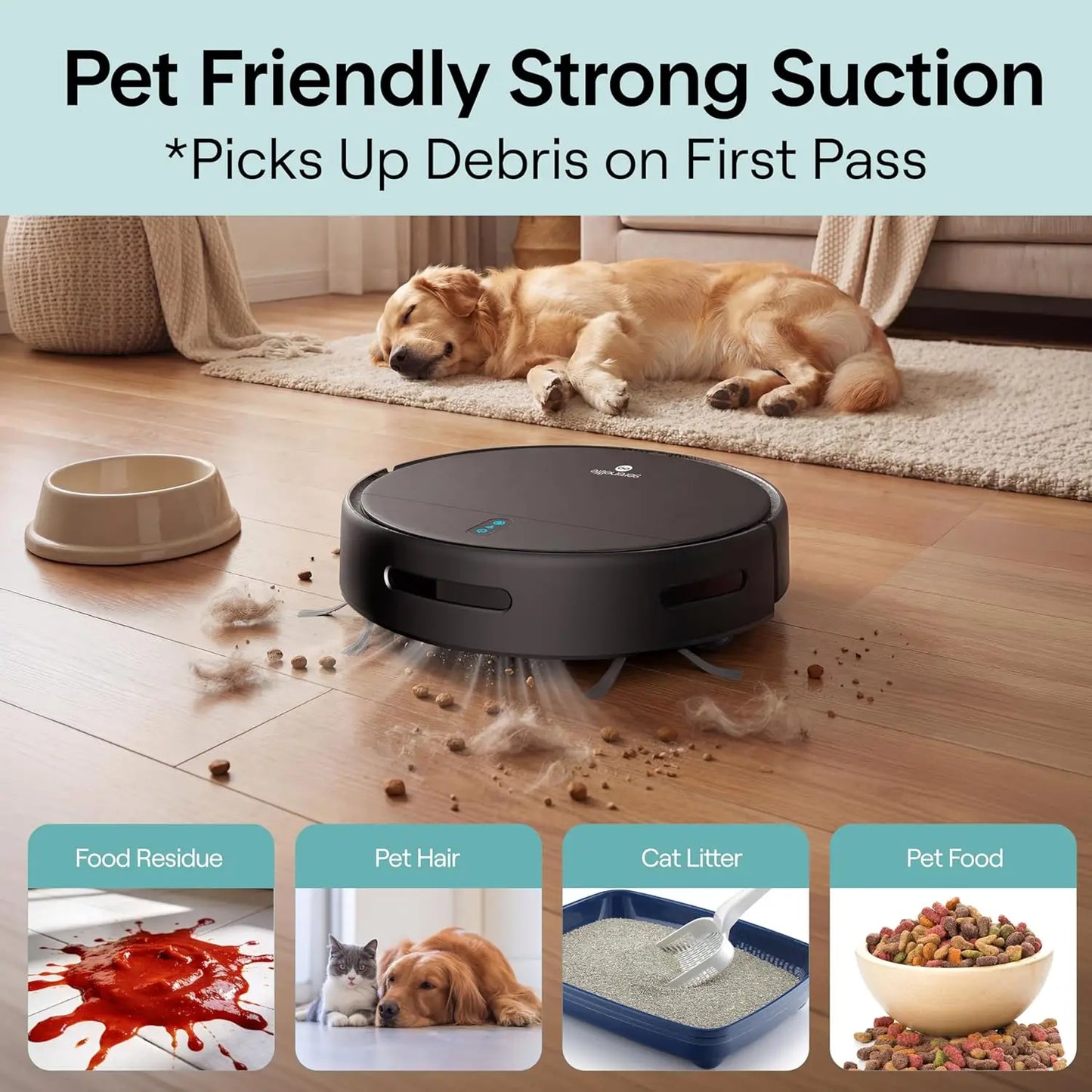 XMSJ Robot Vacuum Cleaner And Mop Combo With App Control