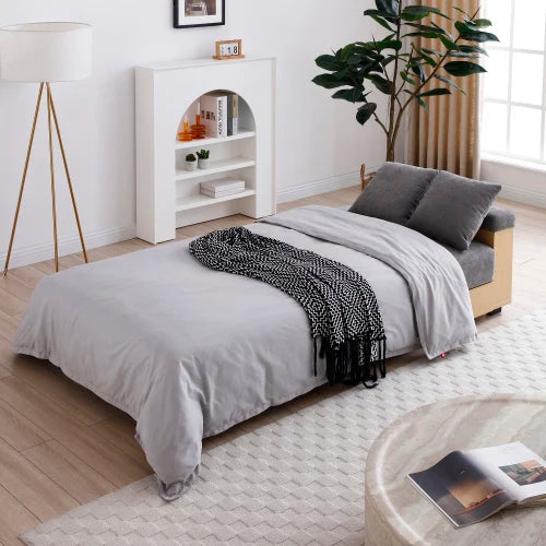 Folding Sofa Bed With Storage Drawers And Pull Down Table
