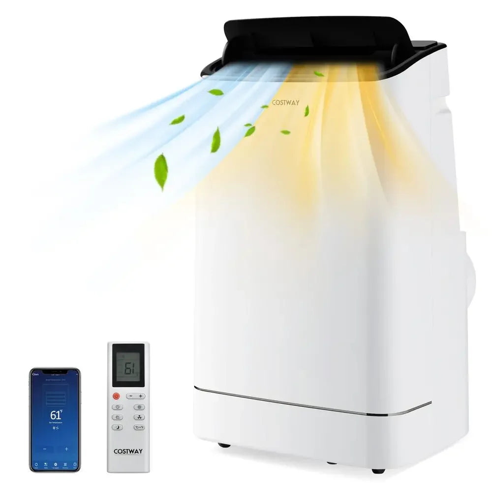 15000 BTU Portable Air Conditioner With Heat Auto Swing Dehumidifier