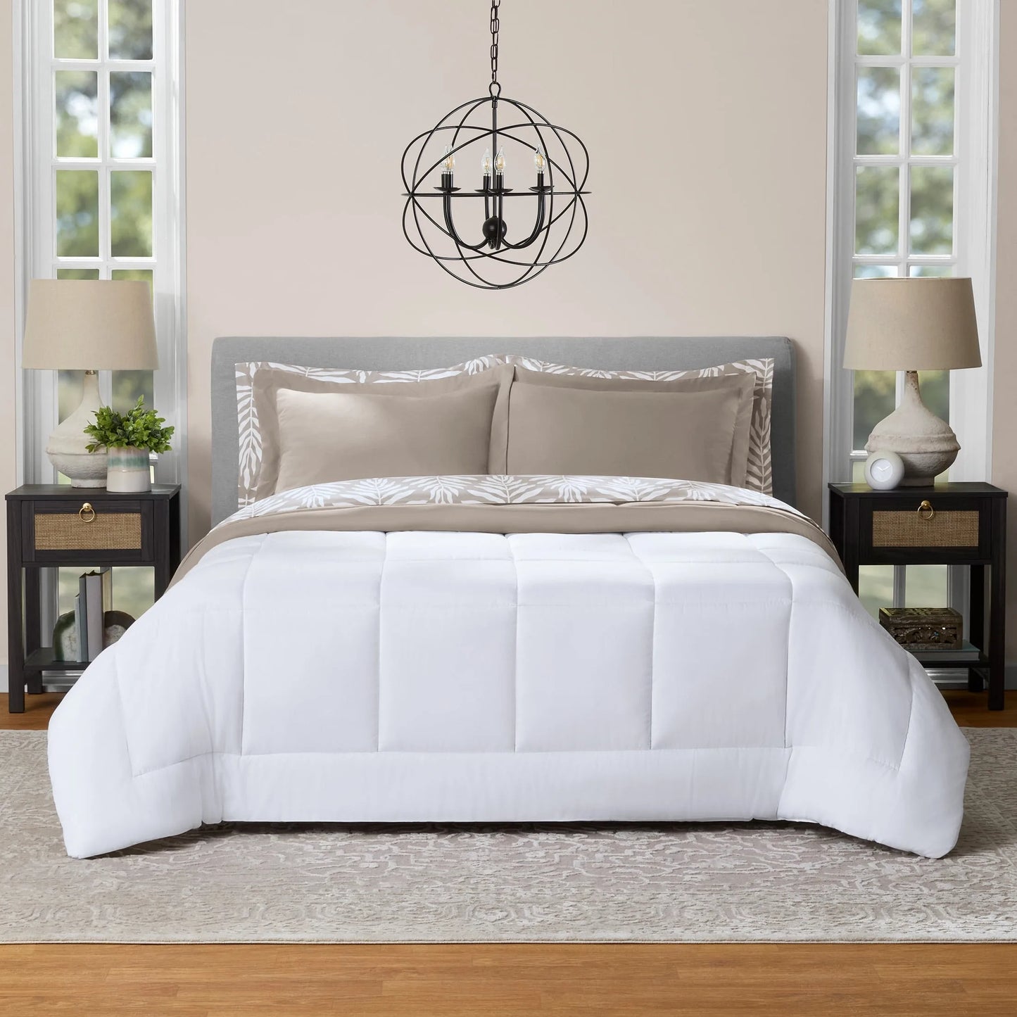 All In One Reversible Comforter And Sheet Set 7 Piece