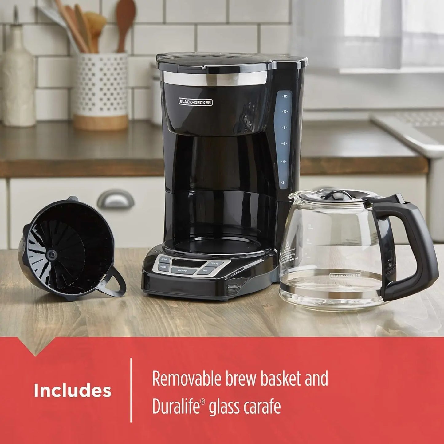 Programmable Digital Coffee Maker With Auto Brew Sneak-A-Cup