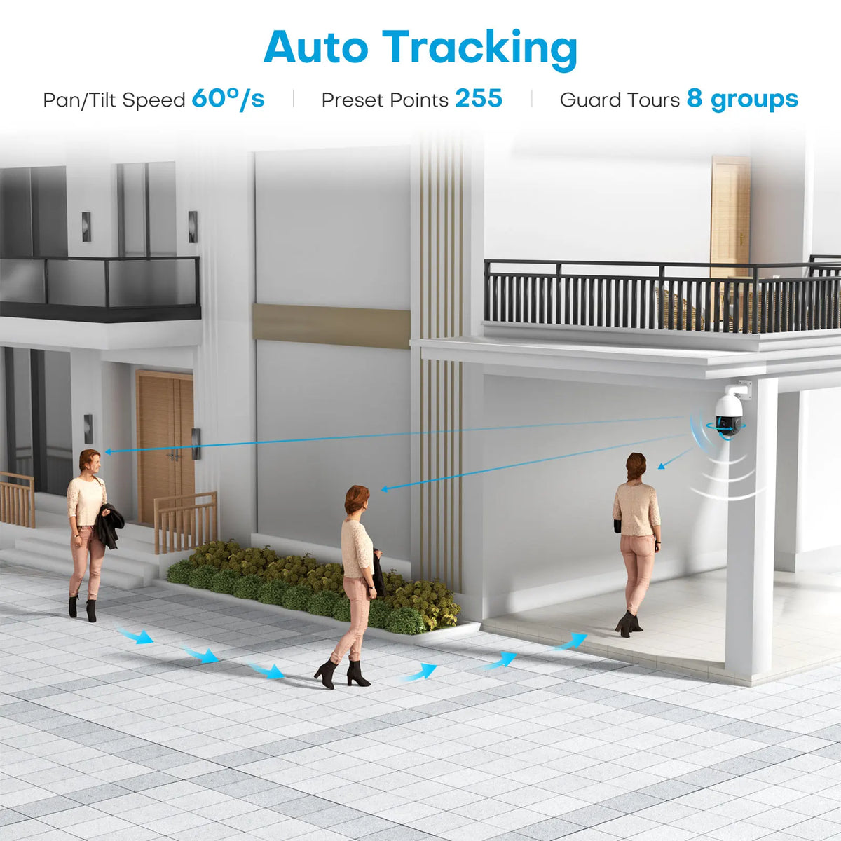 ASMIWO Hikvision Compatible 5MP PTZ PoE IP Security Camera