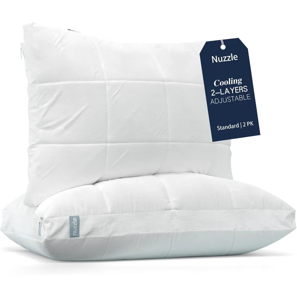 Cooling Adjustable Pillow For Side Sleepers Set Of 2 Hotel Collection