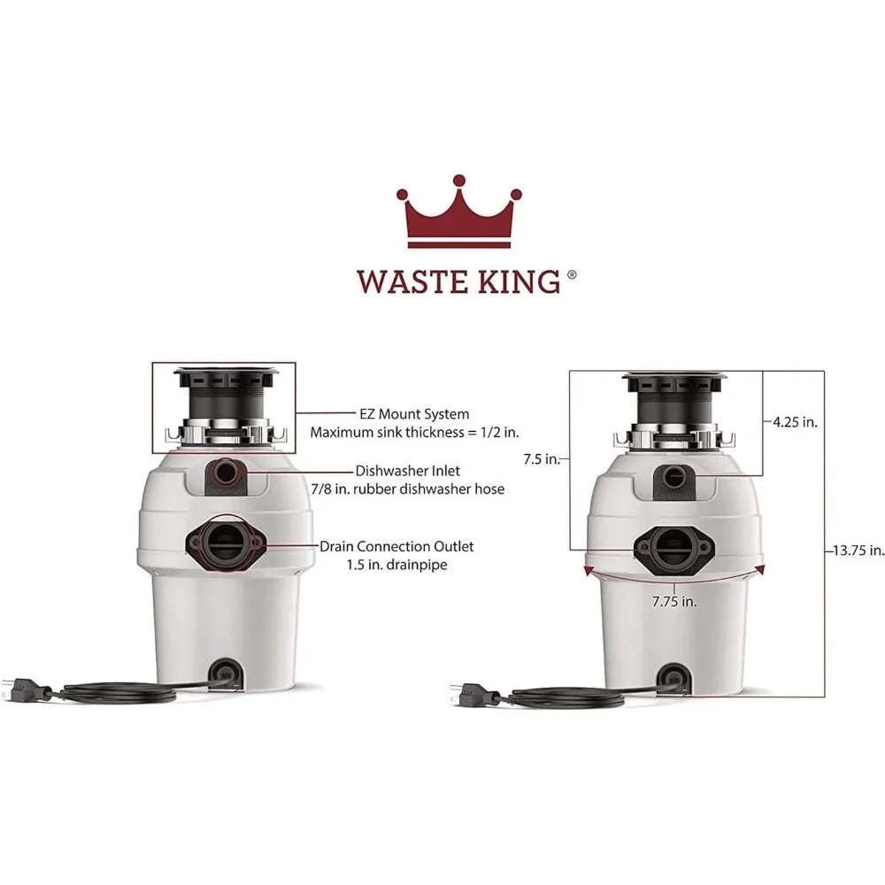 XMSJ Waste King L3200 Garbage Disposal For Kitchen Sink