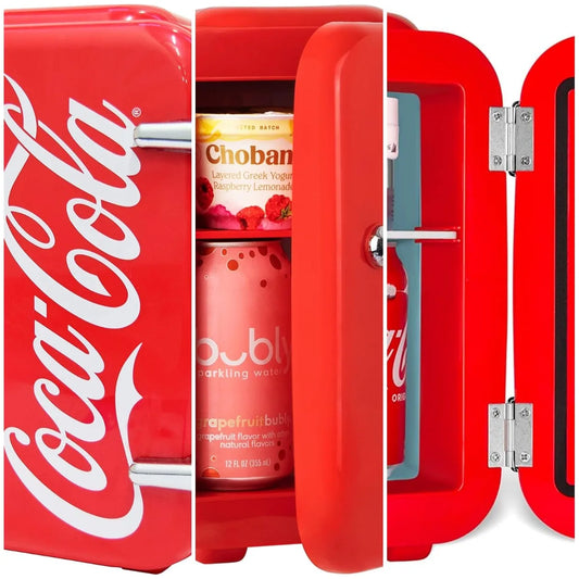 XMSJ Retro Mini Fridge 4L Portable Cooler For Car Dorm Office