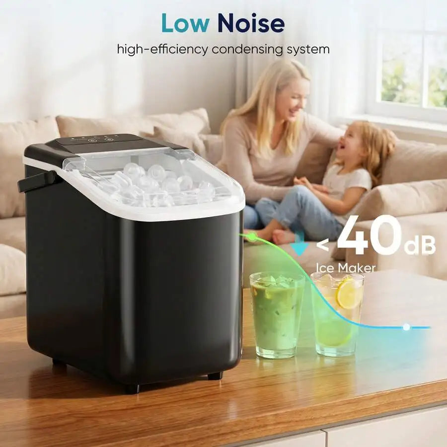 XMSJ Nugget Ice Maker Portable Countertop Machine Ready In 6 Minutes