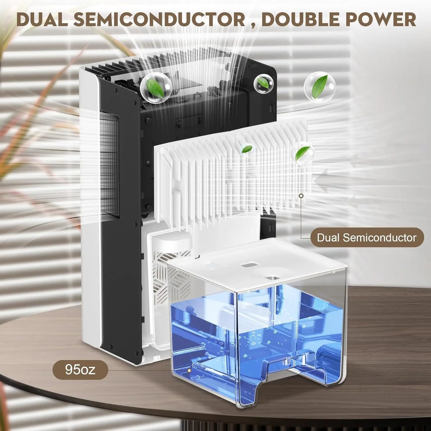XMSJ Dehumidifier For Home Quiet Operation With 95 Ounce Tank
