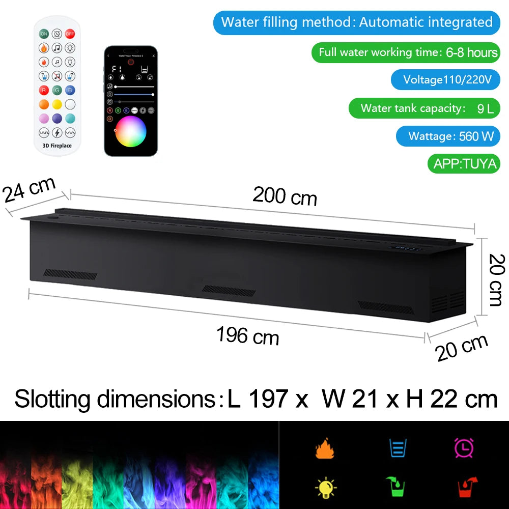 AFLYEVER European Style 3D Atomizing Electric Fireplace Decor