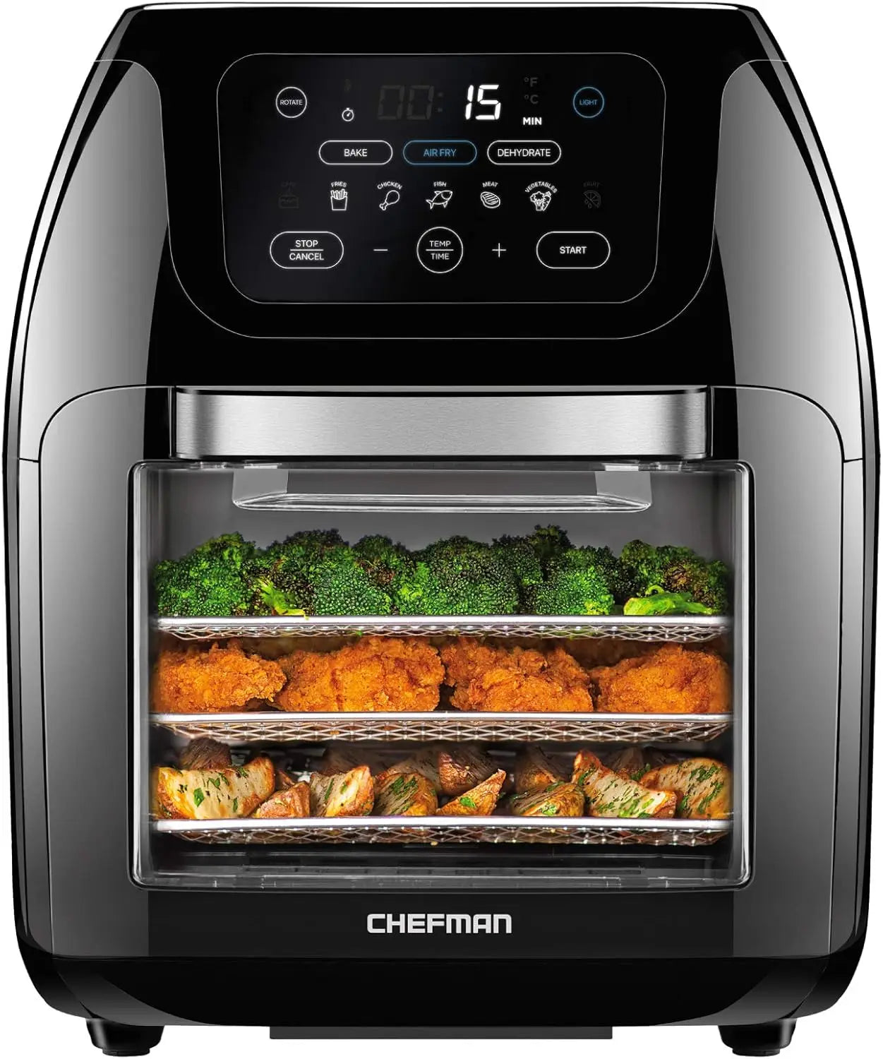XMSJ Multifunctional Digital Air Fryer Rotisserie Dehydrator Convection Oven