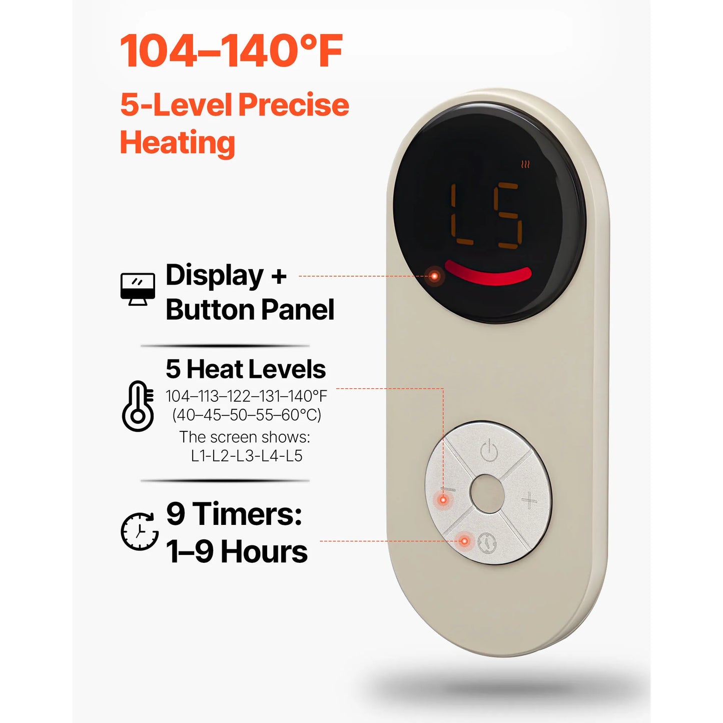 SucceBuy Rollable Foot Warmer With Remote Control And Timer