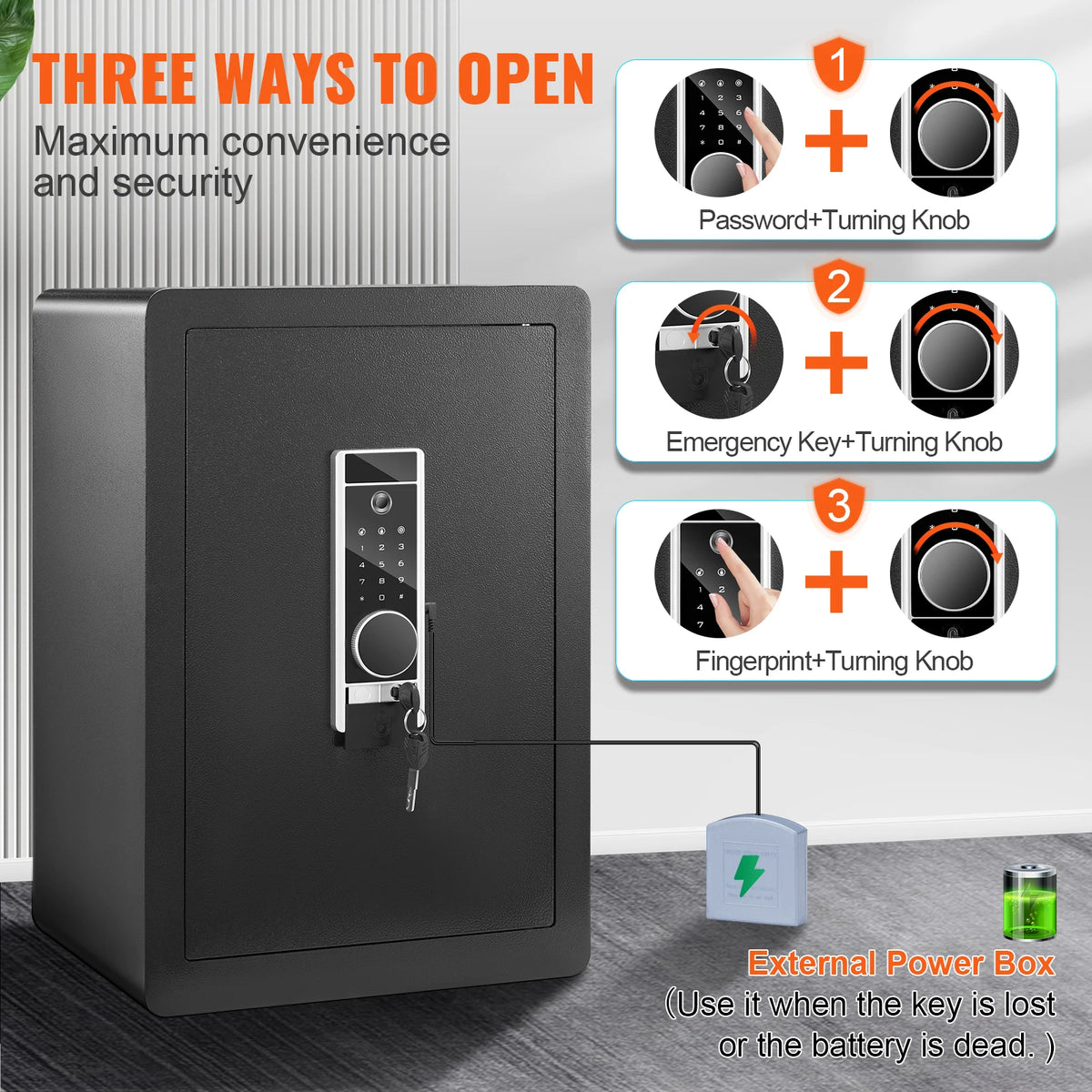 Digital Fingerprint Electric Security Safe For Cash Jewelry
